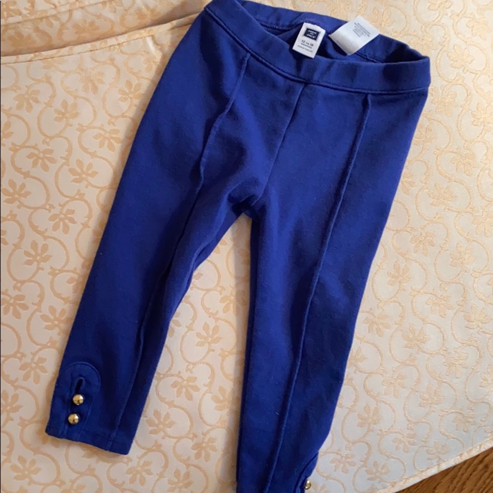 Janie + Jack Baby girls Button cuff Ponte pants